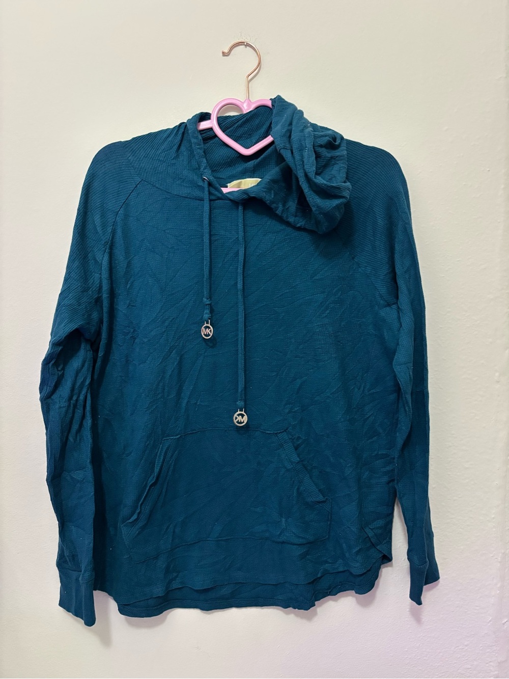Michael Kors Men's Teal Crewneck Hoodie Sweater